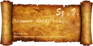 Szommer Valéria névjegykártya