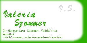 valeria szommer business card